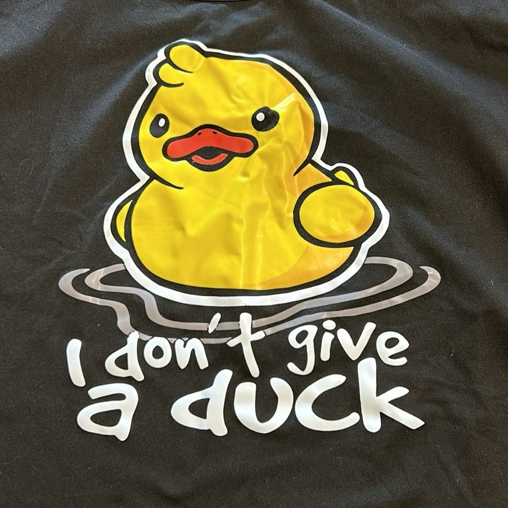 Women’s graphic tank top‎ black yellow I don’t give a duck size xl
